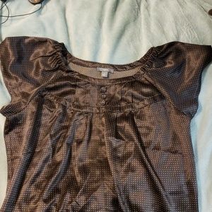 Brown polka dot blouse